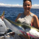 Naomi's prize-winning kingfish on Long John Slider