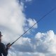 Popper fishing with top-water rod for yellowfin