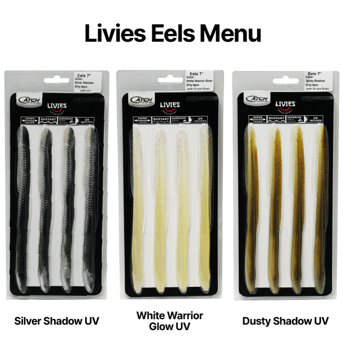 Catch Black Label Livies 7" Eels 3 eel menu